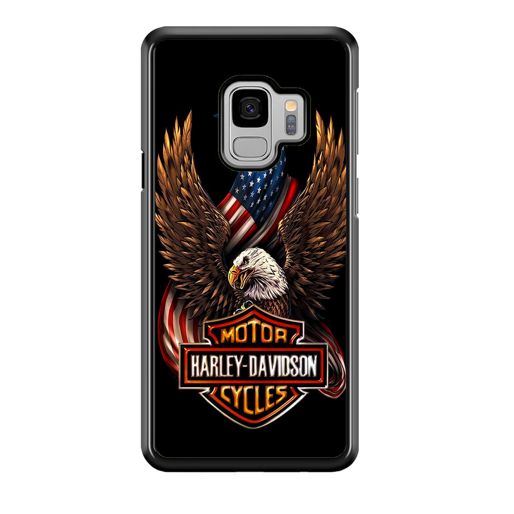 Harley Davidson Eagle US Samsung Galaxy S9 Case-Mobile Phone Case-Rubber Black (2D Case)-Altracase