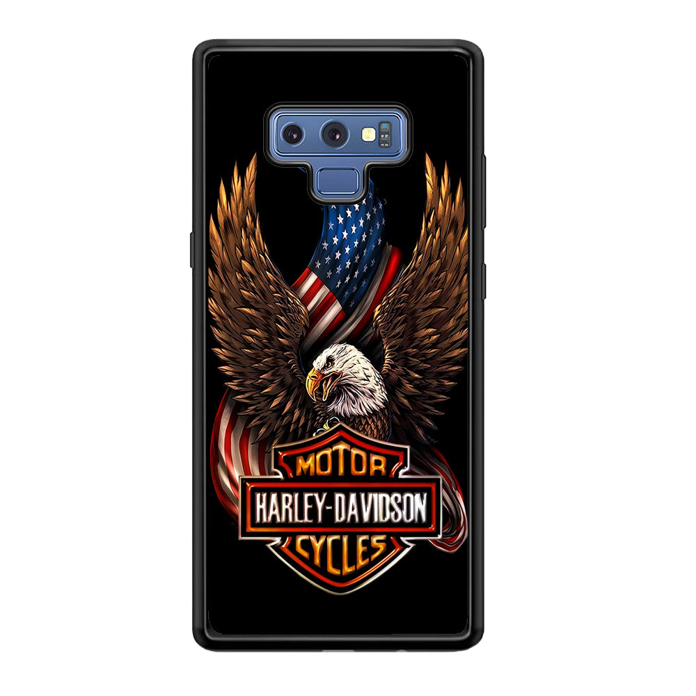 Harley Davidson Eagle US Samsung Galaxy Note 9 Case-Mobile Phone Case-Rubber Black (2D Case)-Altracase