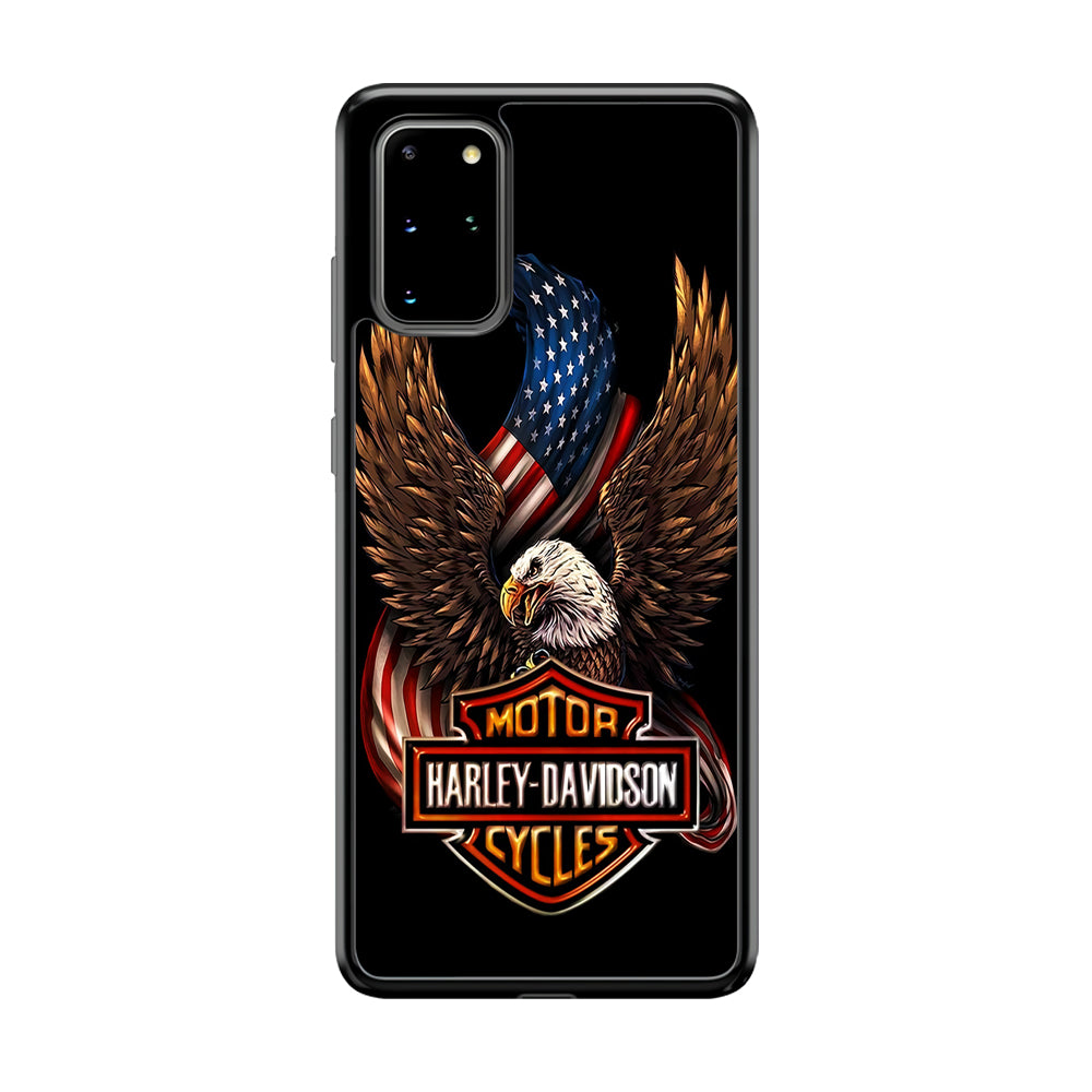Harley Davidson Eagle US Samsung Galaxy S20 Plus Case-Mobile Phone Case-Rubber Black (2D Case)-Altracase