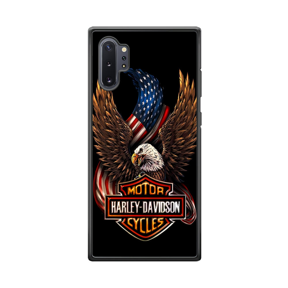 Harley Davidson Eagle US Samsung Galaxy Note 10 Plus Case-Mobile Phone Case-Rubber Black (2D Case)-Altracase