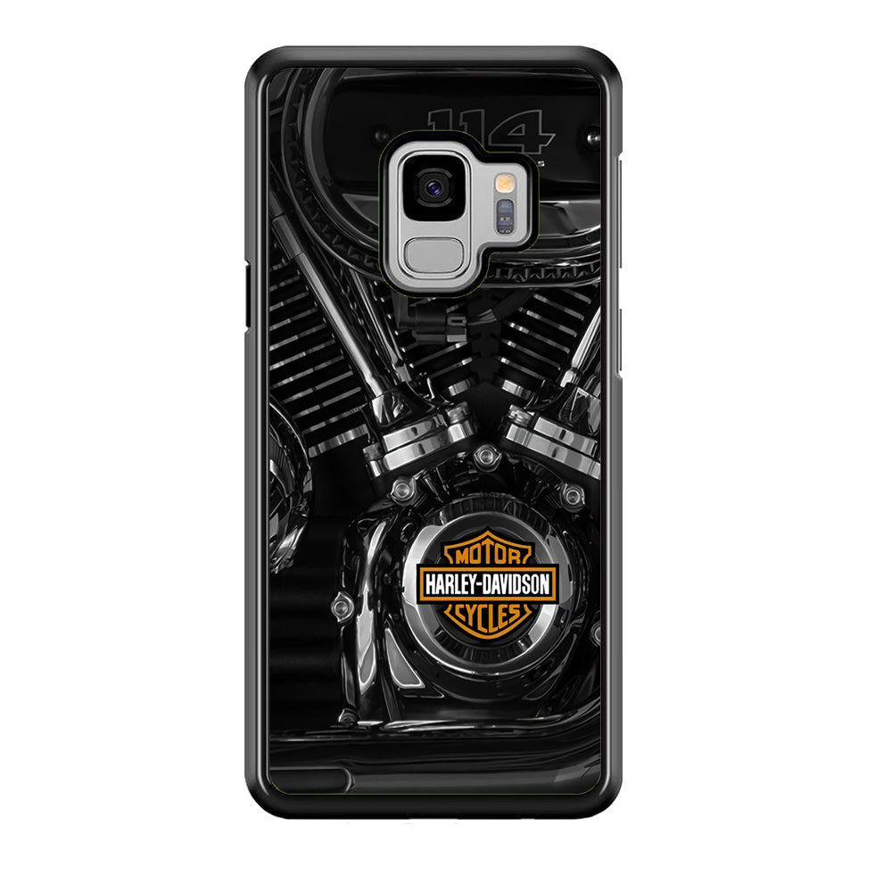 Harley Davidson Engine Samsung Galaxy S9 Case-Mobile Phone Case-Rubber Black (2D Case)-Altracase