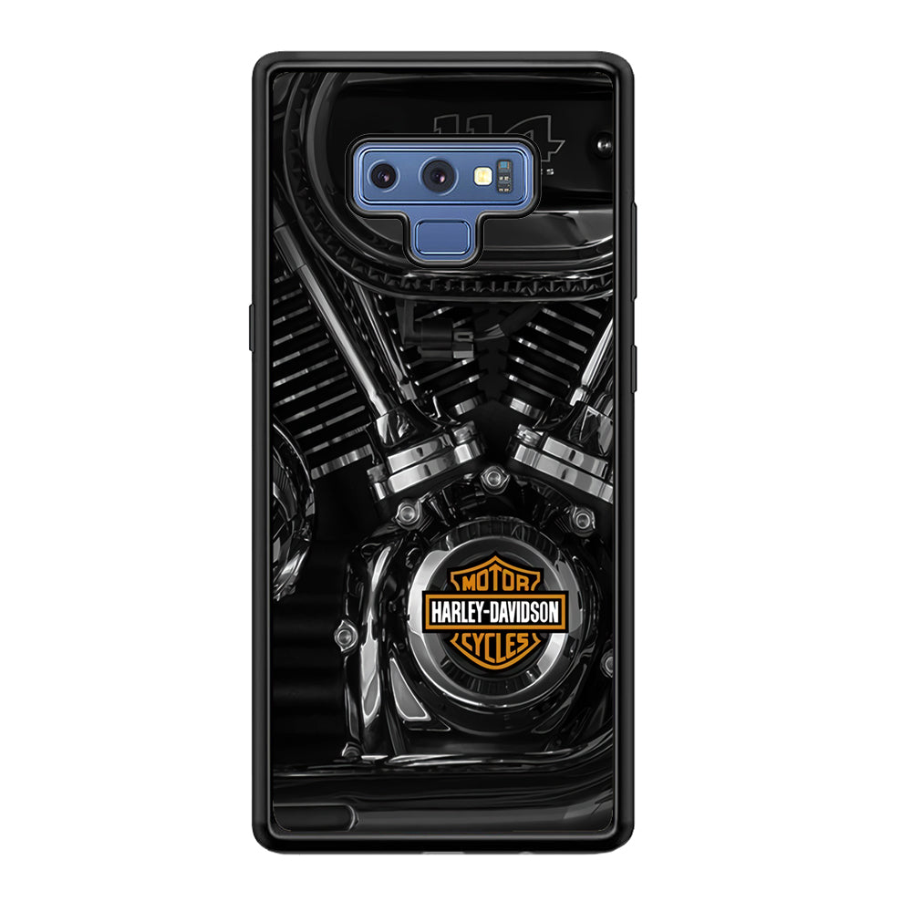 Harley Davidson Engine Samsung Galaxy Note 9 Case-Mobile Phone Case-Rubber Black (2D Case)-Altracase