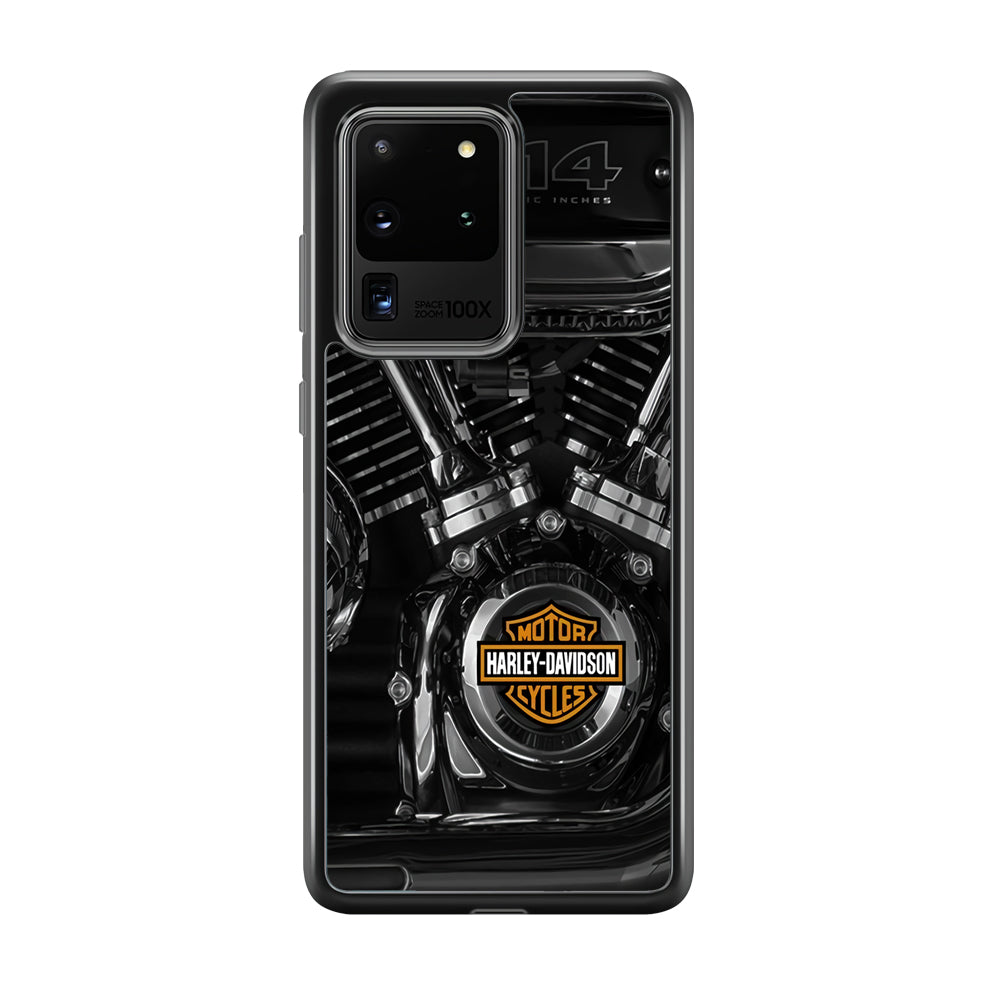 Harley Davidson Engine Samsung Galaxy S20 Ultra Case-Mobile Phone Case-Rubber Black (2D Case)-Altracase