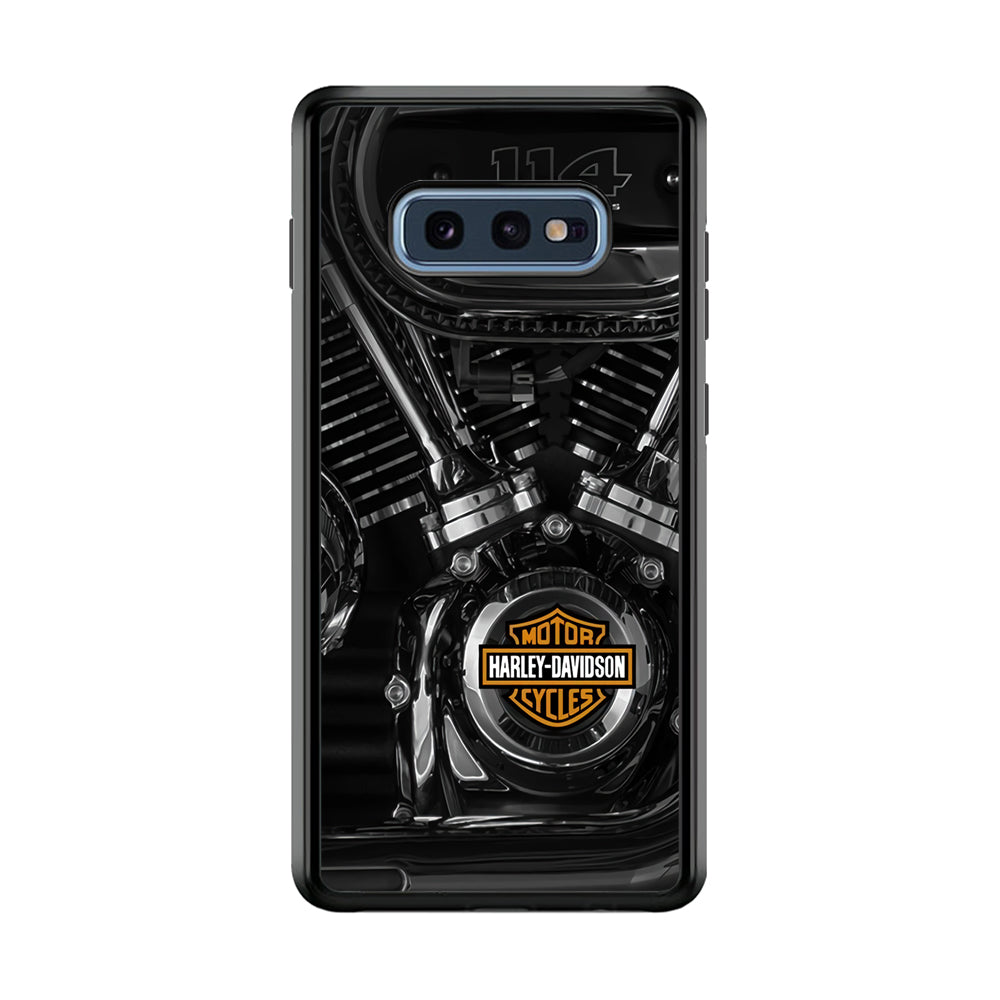 Harley Davidson Engine Samsung Galaxy S10E Case-Mobile Phone Case-Rubber Black (2D Case)-Altracase