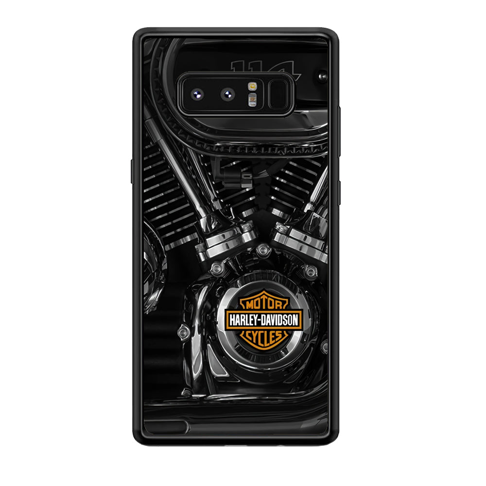 Harley Davidson Engine Samsung Galaxy Note 8 Case-Mobile Phone Case-Rubber Black (2D Case)-Altracase