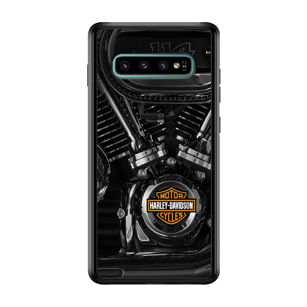 Harley Davidson Engine Samsung Galaxy S10 Plus Case-Mobile Phone Case-Rubber Black (2D Case)-Altracase