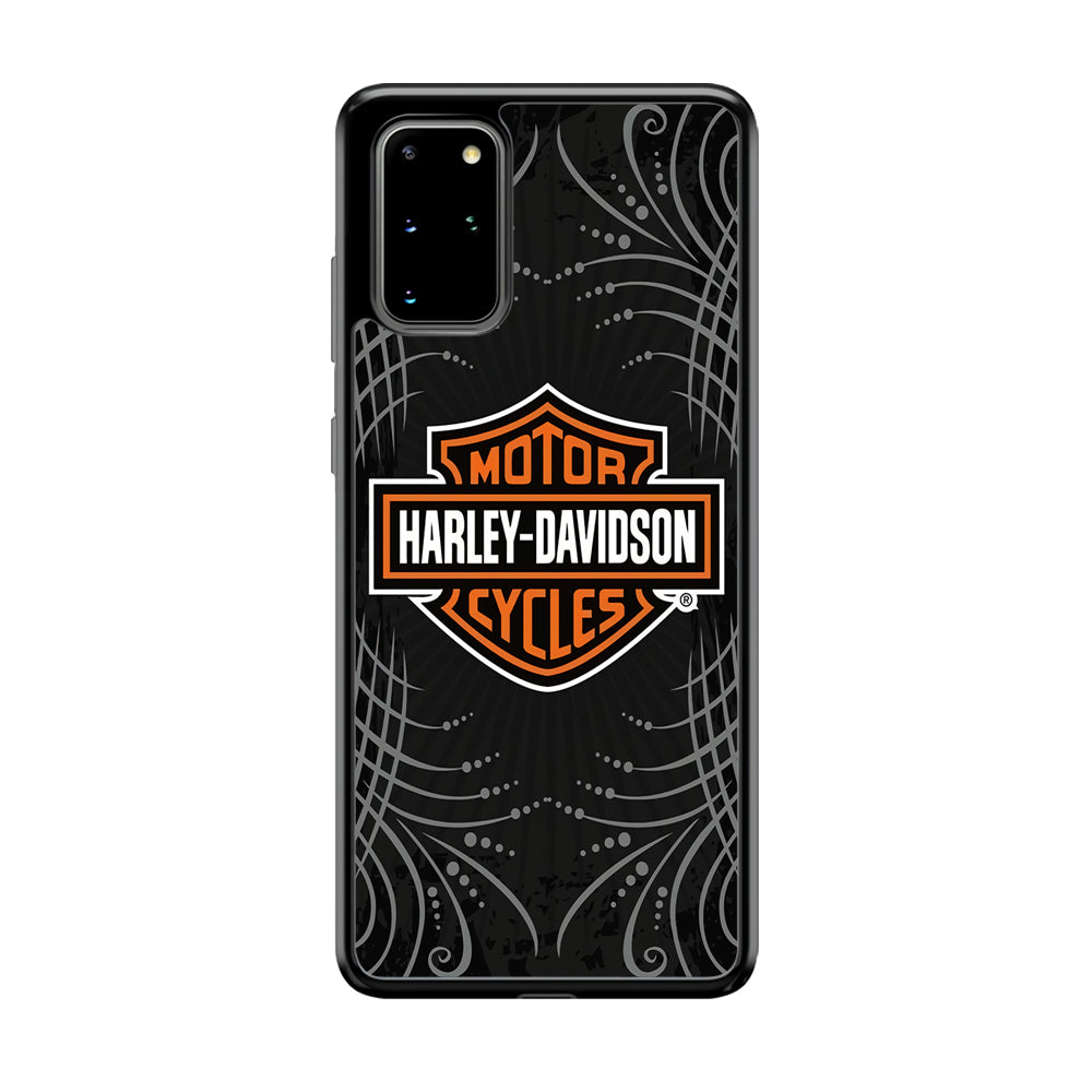 Harley Davidson Grey Motif Samsung Galaxy S20 Plus Case-Mobile Phone Case-Rubber Black (2D Case)-Altracase