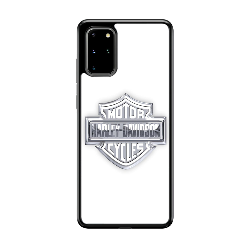 Harley Davidson Logo Silver Samsung Galaxy S20 Plus Case-Mobile Phone Case-Rubber Black (2D Case)-Altracase