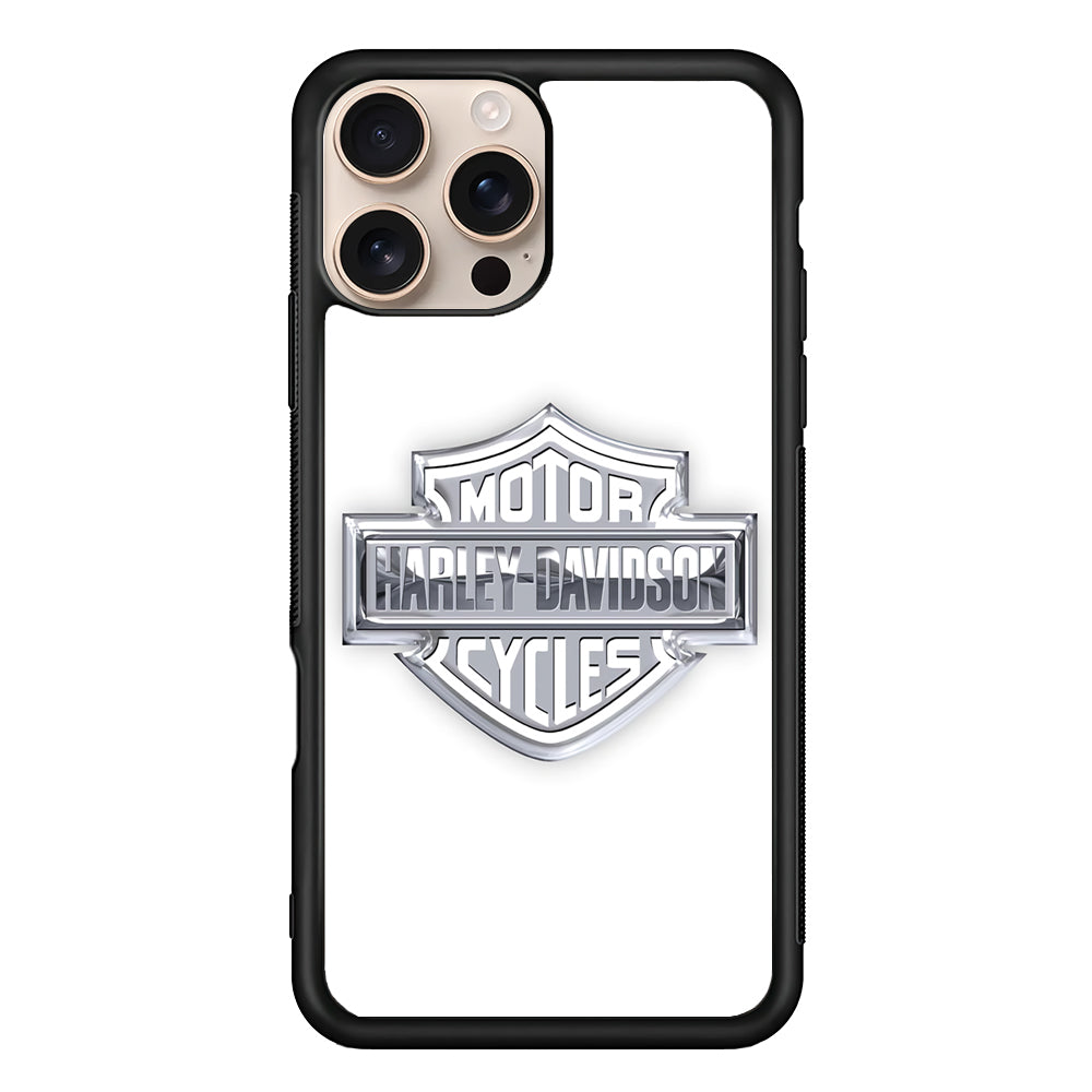 Harley Davidson Logo Silver iPhone 16 Pro Case - Altracase