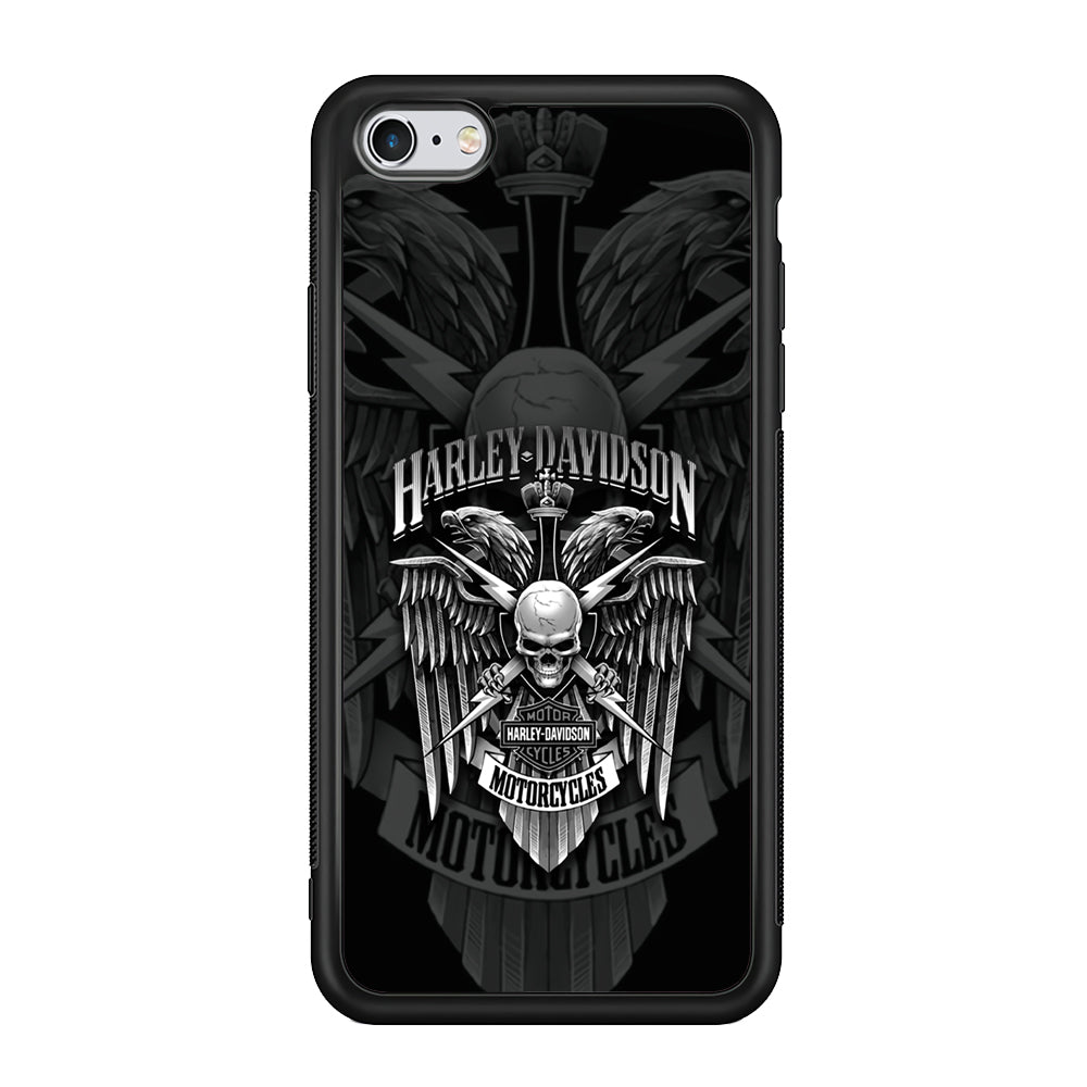 Harley Davidson Silver Eagle iPhone 6 Plus | 6s Plus Case-Mobile Phone Case-Rubber Black (2D Case)-Altracase