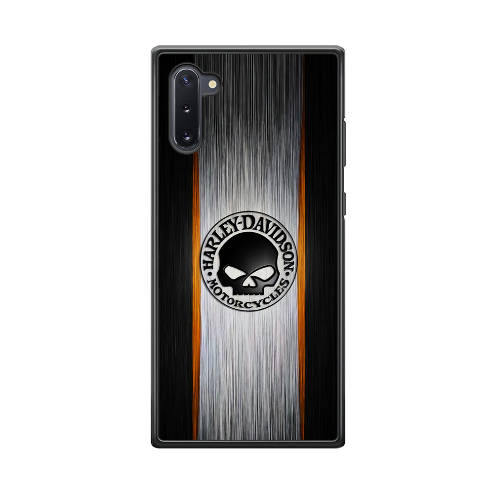 Harley Davidson Skull Circle Samsung Galaxy Note 10 Case-Mobile Phone Case-Rubber Black (2D Case)-Altracase