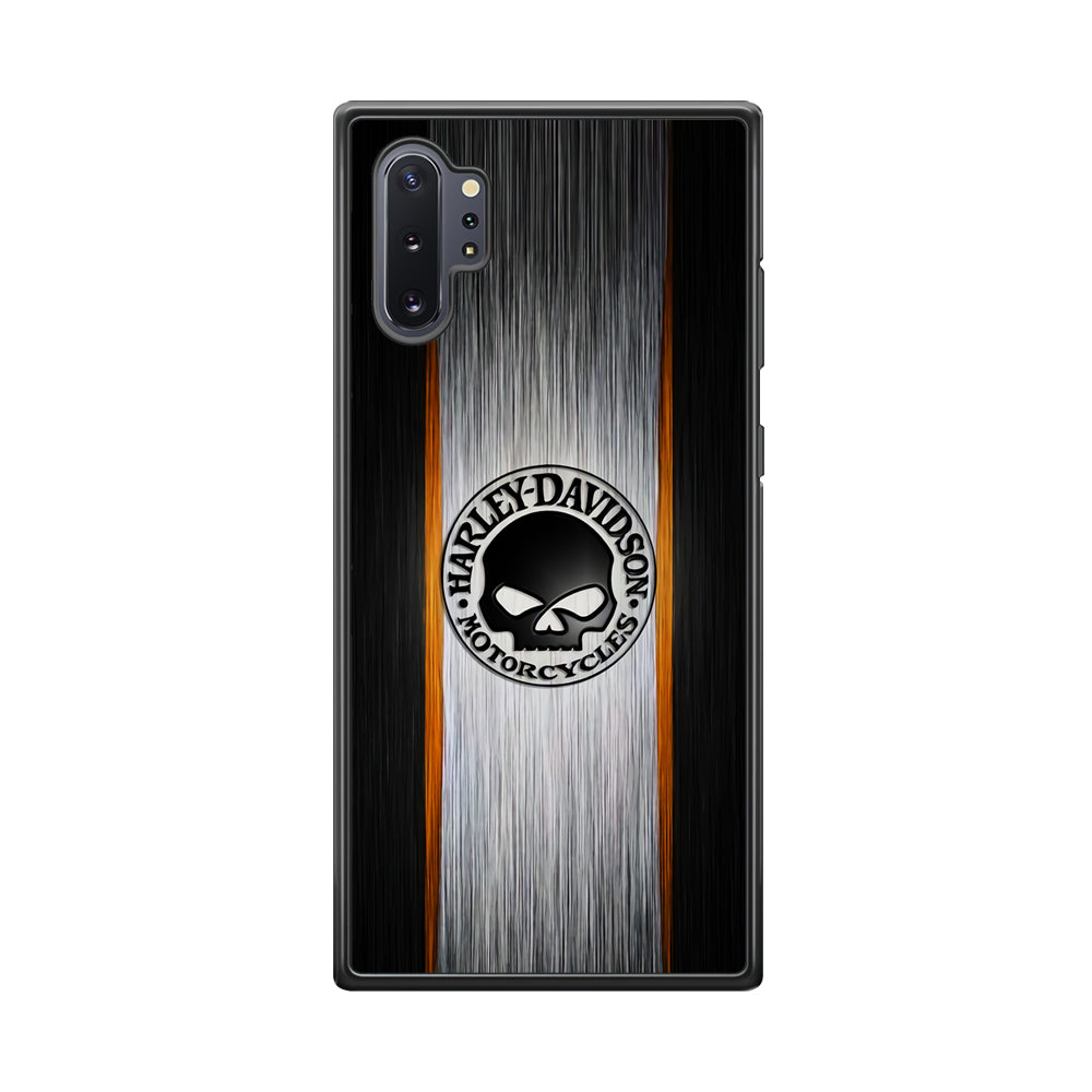 Harley Davidson Skull Circle Samsung Galaxy Note 10 Plus Case-Mobile Phone Case-Rubber Black (2D Case)-Altracase
