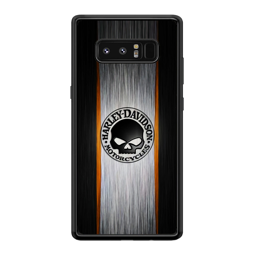 Harley Davidson Skull Circle Samsung Galaxy Note 8 Case-Mobile Phone Case-Rubber Black (2D Case)-Altracase