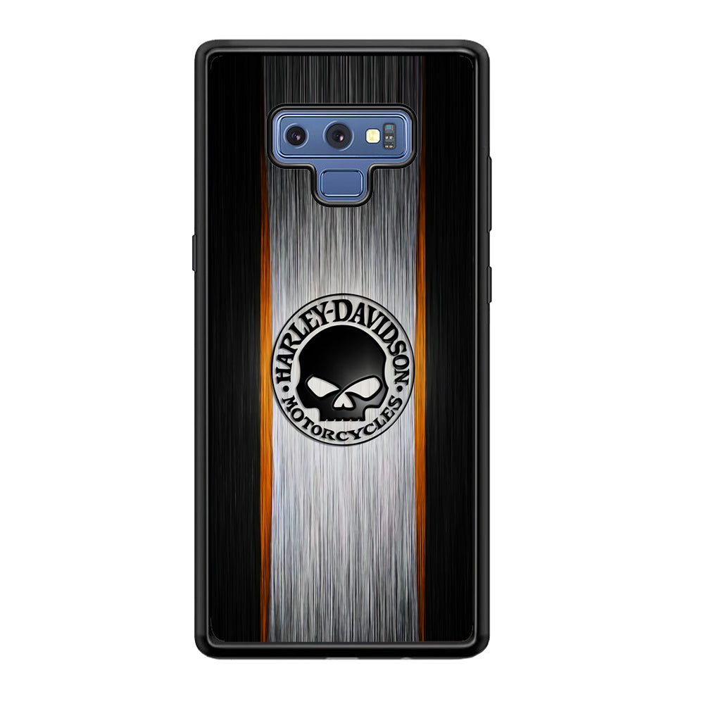 Harley Davidson Skull Circle Samsung Galaxy Note 9 Case-Mobile Phone Case-Rubber Black (2D Case)-Altracase