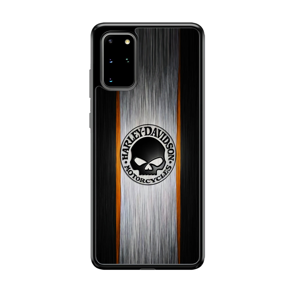 Harley Davidson Skull Circle Samsung Galaxy S20 Plus Case-Mobile Phone Case-Rubber Black (2D Case)-Altracase