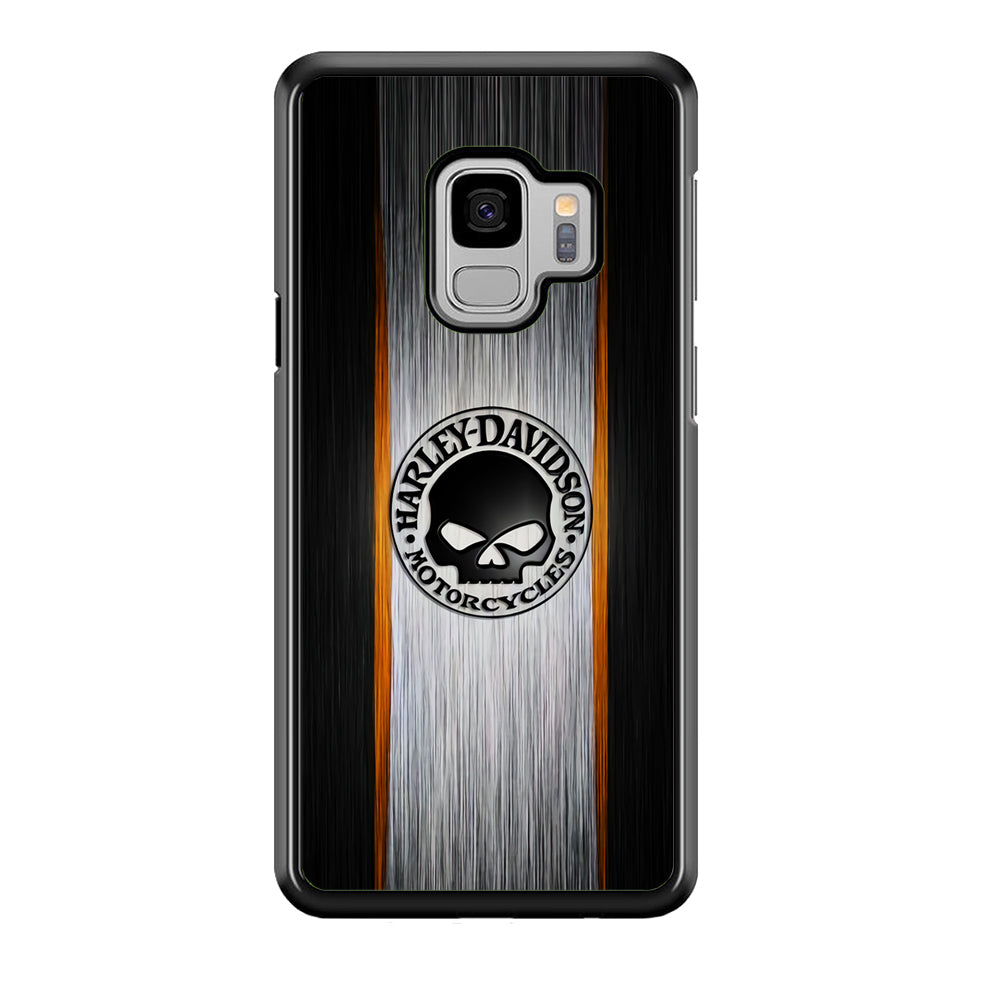 Harley Davidson Skull Circle Samsung Galaxy S9 Case-Mobile Phone Case-Rubber Black (2D Case)-Altracase