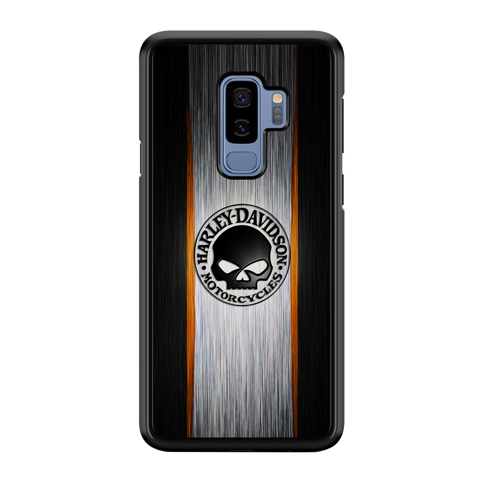 Harley Davidson Skull Circle Samsung Galaxy S9 Plus Case-Mobile Phone Case-Rubber Black (2D Case)-Altracase