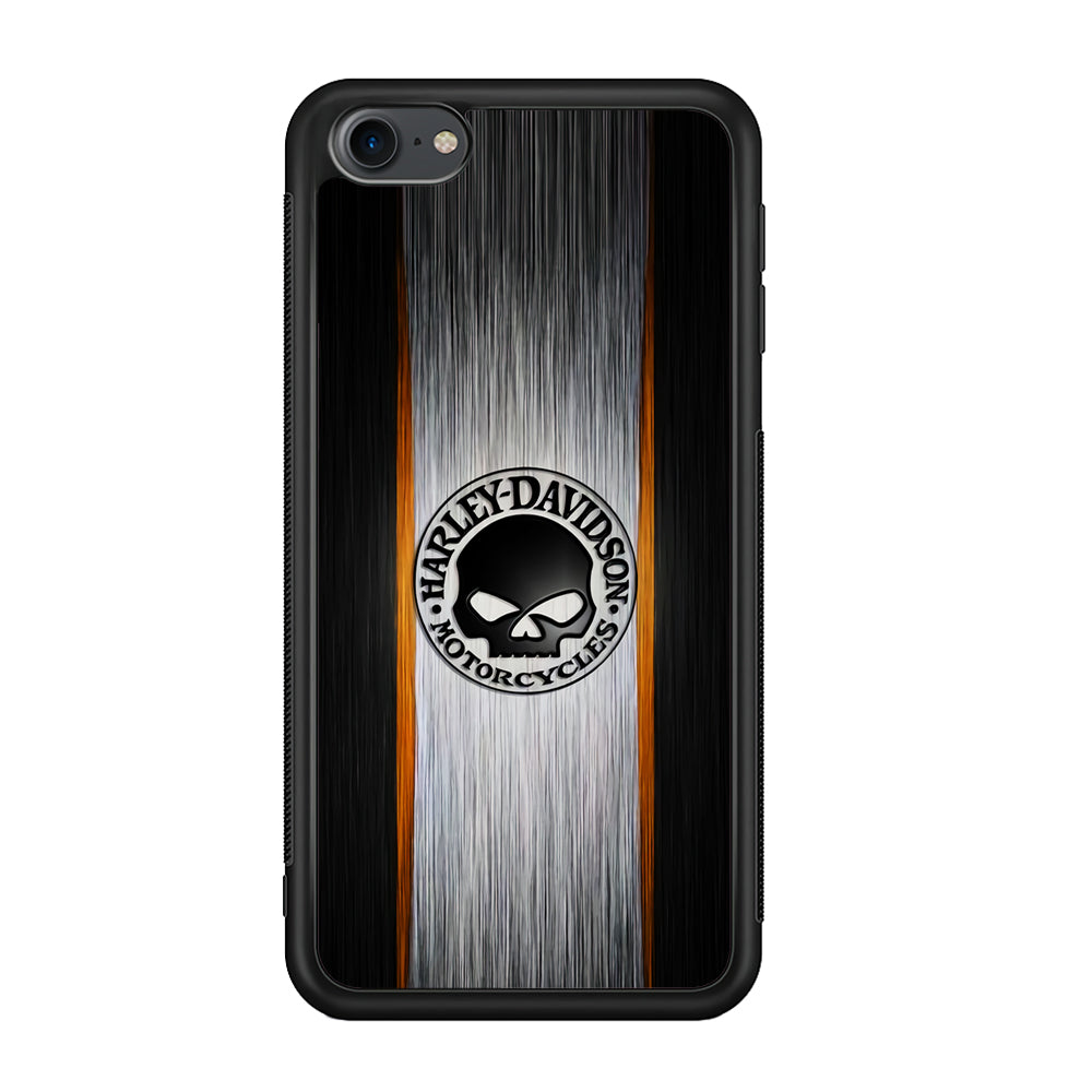 Harley Davidson Skull Circle iPod Touch 6 Case-Mobile Phone Case-Rubber Black (2D Case)-Altracase