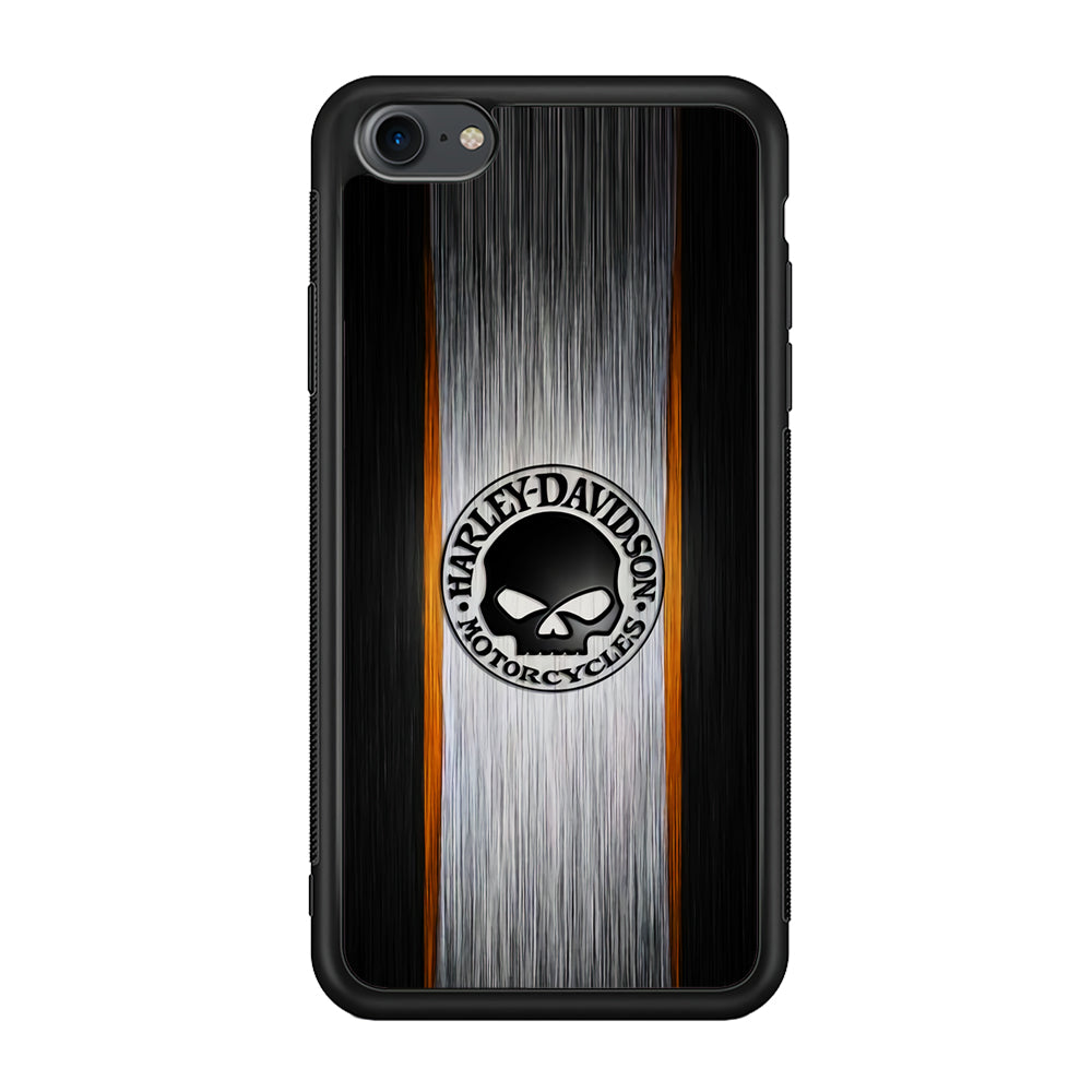 Harley Davidson Skull Circle iPhone 7 Case-Mobile Phone Case-Rubber Black (2D Case)-Altracase