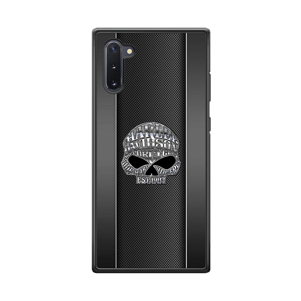 Harley Davidson Skull Design Samsung Galaxy Note 10 Case-Mobile Phone Case-Rubber Black (2D Case)-Altracase