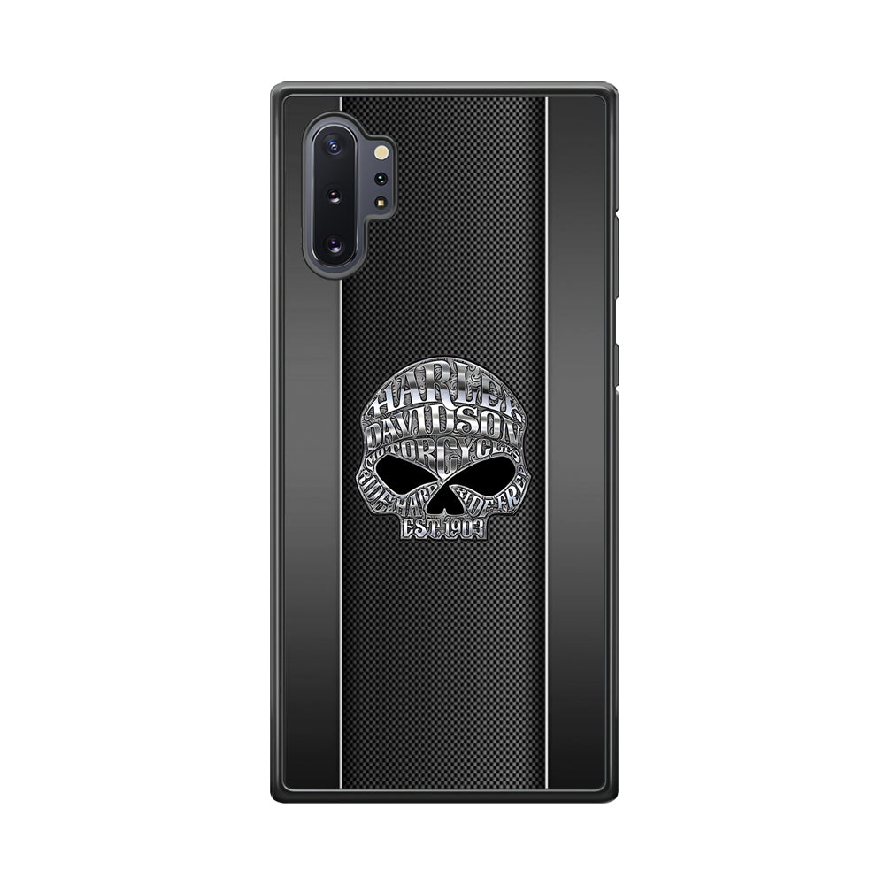 Harley Davidson Skull Design Samsung Galaxy Note 10 Plus Case-Mobile Phone Case-Rubber Black (2D Case)-Altracase