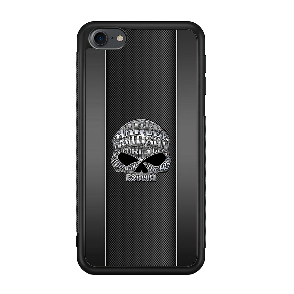 Harley Davidson Skull Design iPod Touch 6 Case-Mobile Phone Case-Rubber Black (2D Case)-Altracase