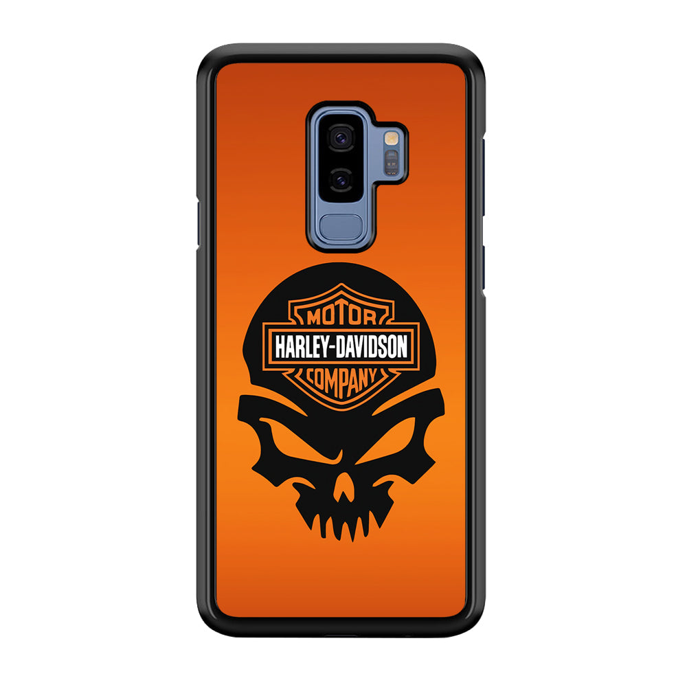 Harley Davidson Skull Logo Samsung Galaxy S9 Plus Case-Mobile Phone Case-Rubber Black (2D Case)-Altracase