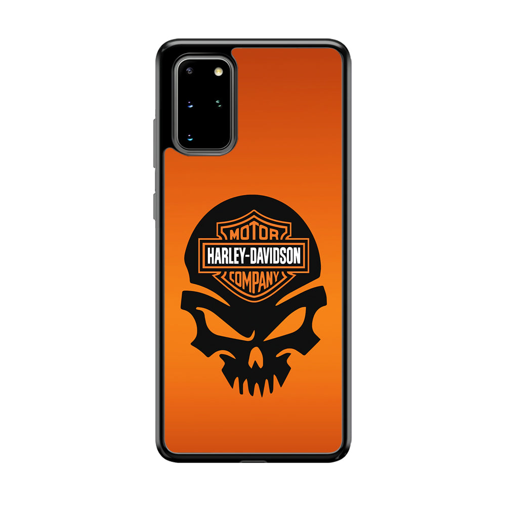 Harley Davidson Skull Logo Samsung Galaxy S20 Plus Case-Mobile Phone Case-Rubber Black (2D Case)-Altracase