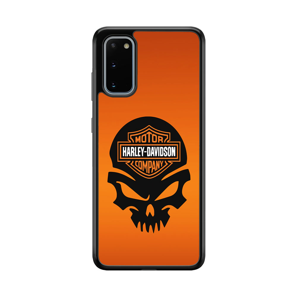 Harley Davidson Skull Logo Samsung Galaxy S20 Case-Mobile Phone Case-Rubber Black (2D Case)-Altracase