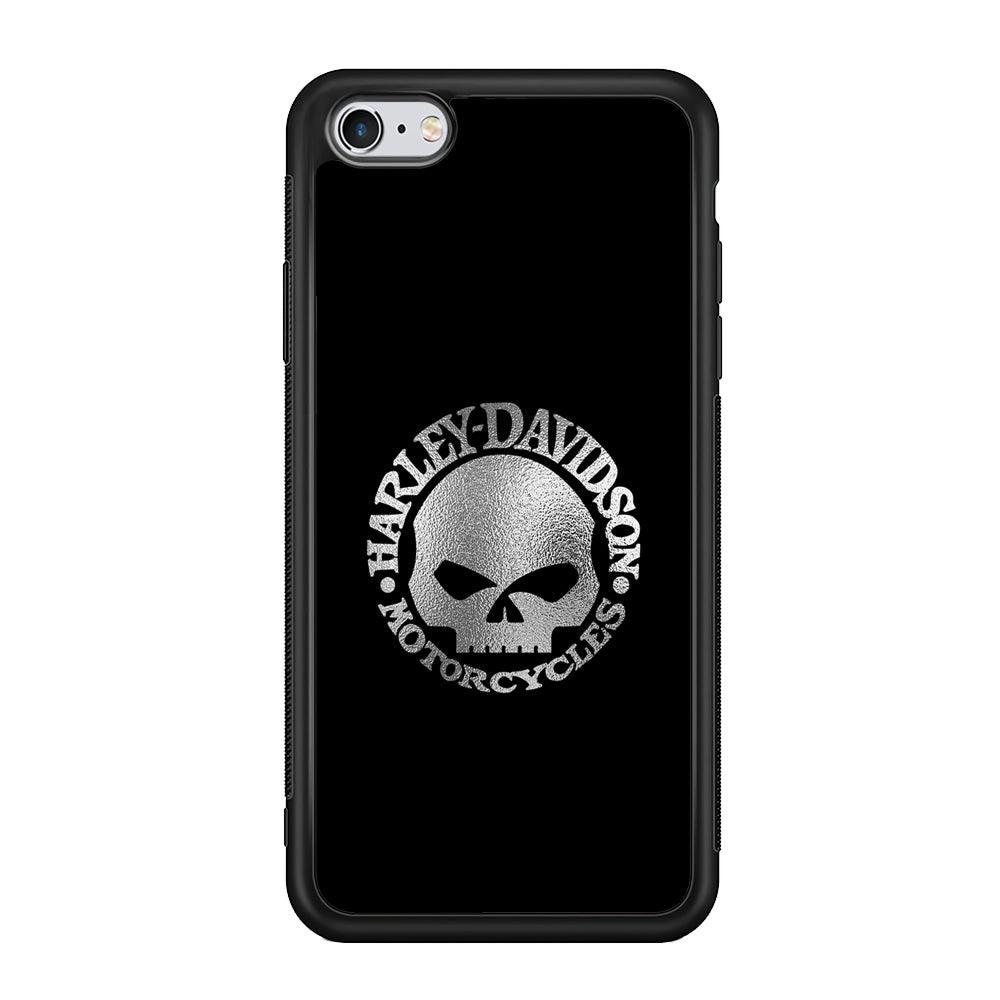 Harley Davidson Skull Silver iPhone 6 | 6s Case-Mobile Phone Case-Rubber Black (2D Case)-Altracase
