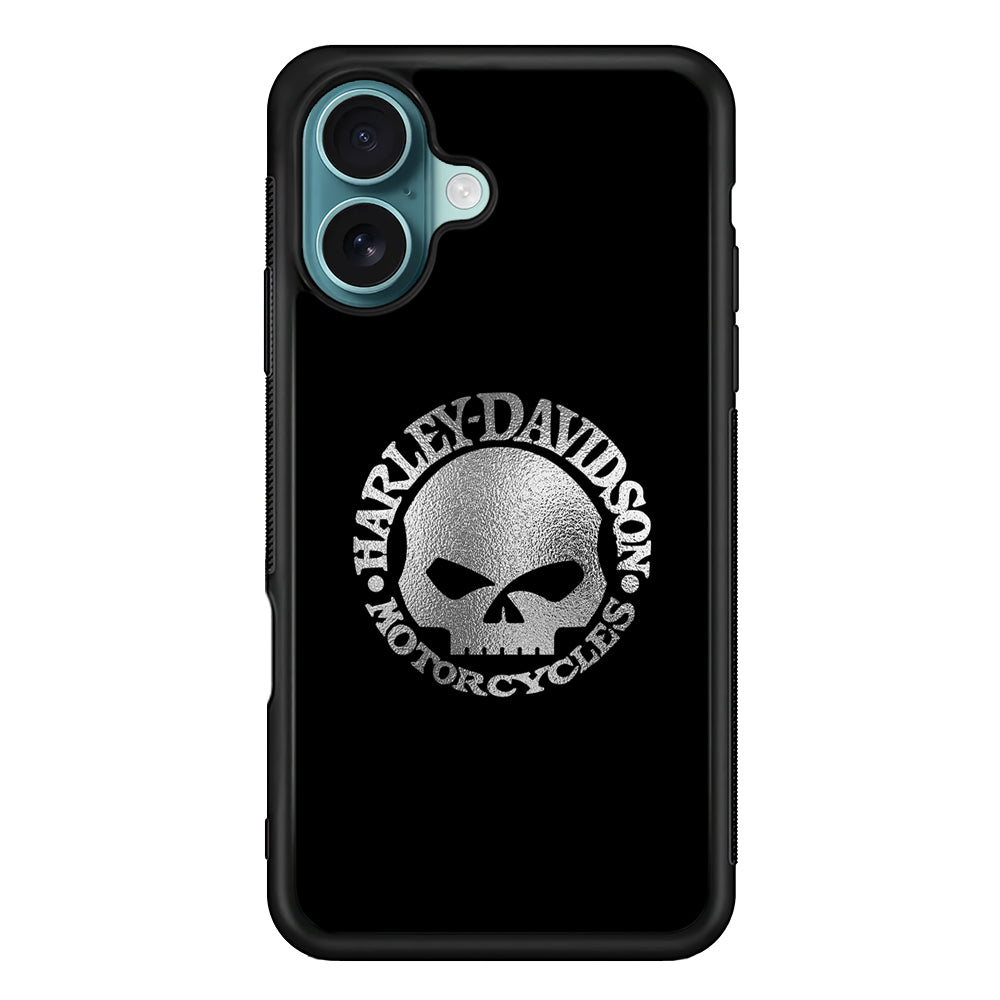 Harley Davidson Skull Silver iPhone 16 Case - Altracase