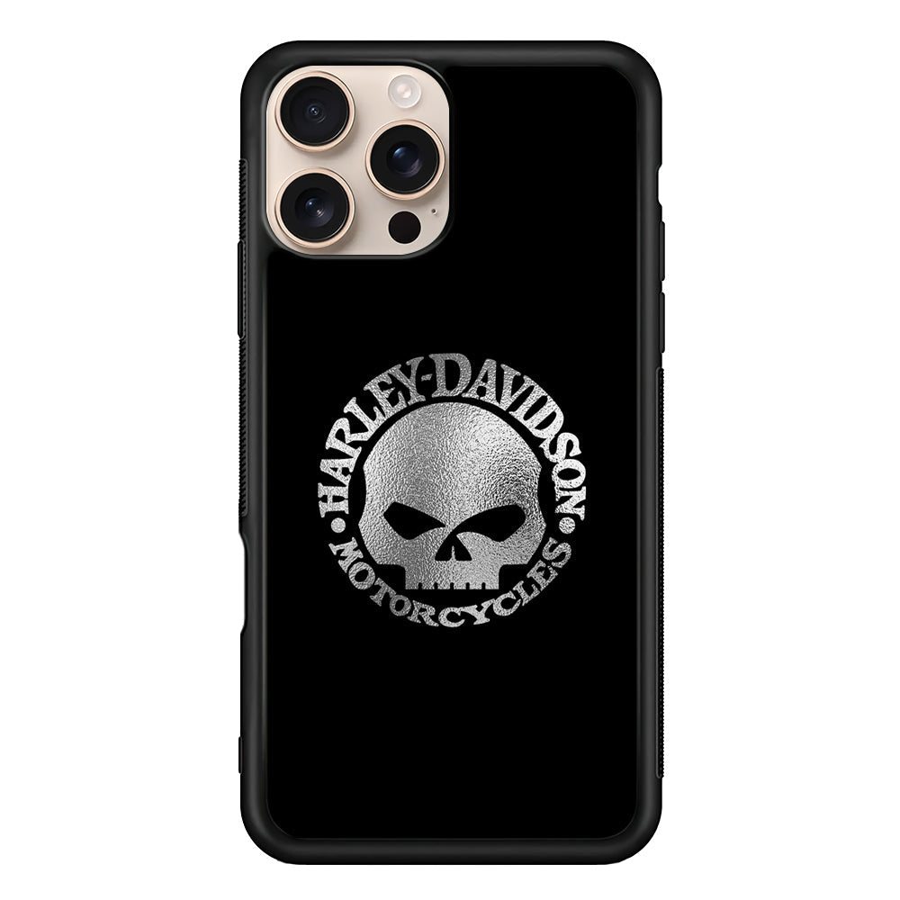 Harley Davidson Skull Silver iPhone 16 Pro Max Case - Altracase