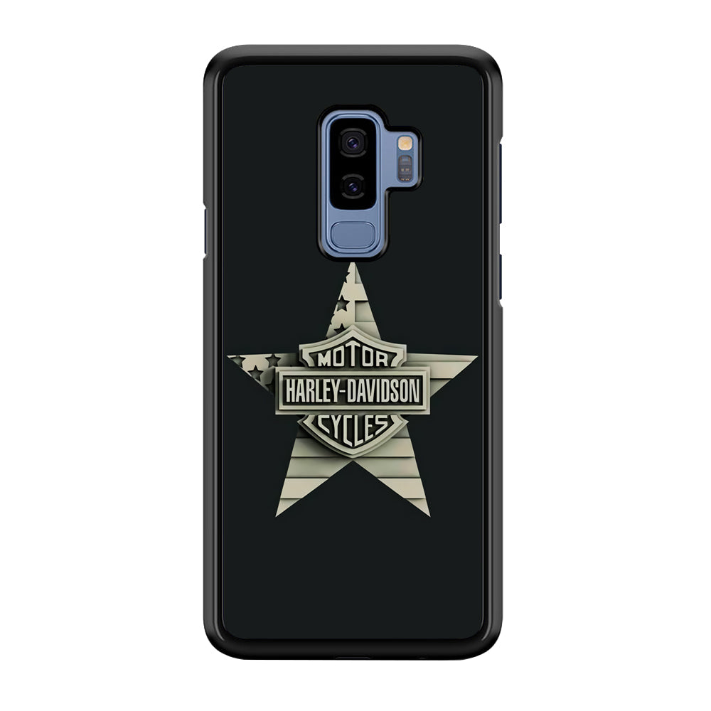 Harley Davidson Star Logo Samsung Galaxy S9 Plus Case-Mobile Phone Case-Rubber Black (2D Case)-Altracase