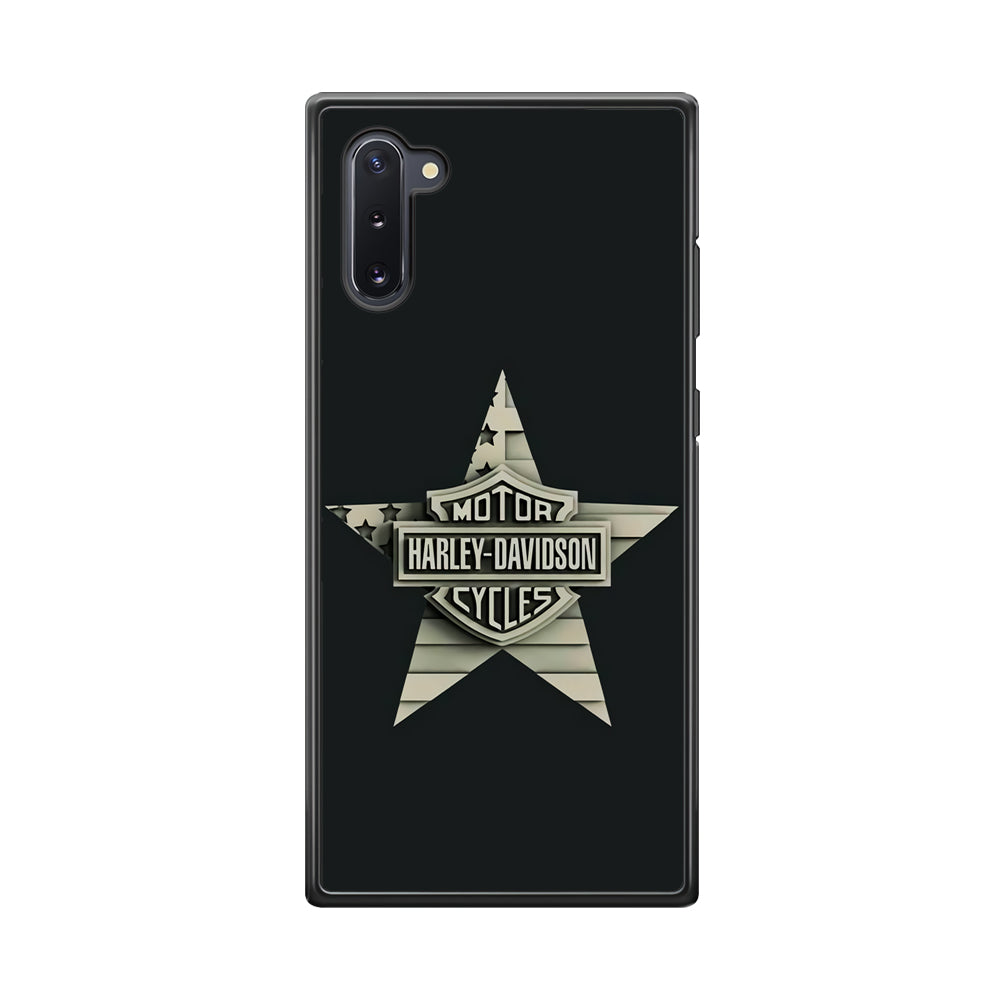 Harley Davidson Star Logo Samsung Galaxy Note 10 Case-Mobile Phone Case-Rubber Black (2D Case)-Altracase