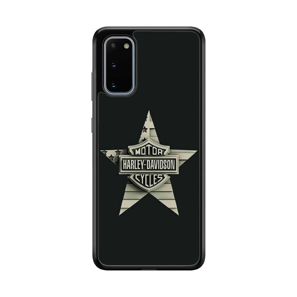 Harley Davidson Star Logo Samsung Galaxy S20 Case-Mobile Phone Case-Rubber Black (2D Case)-Altracase