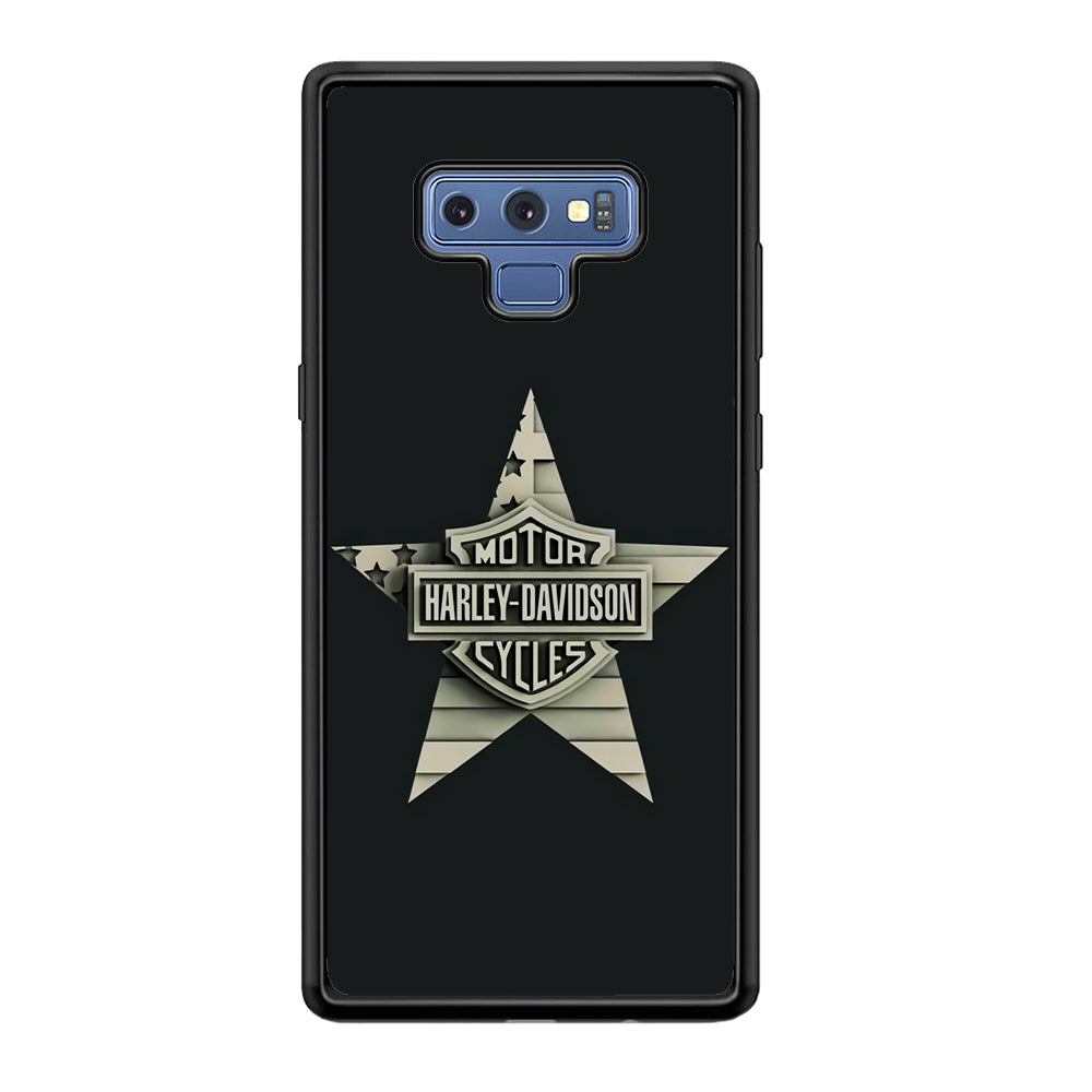 Harley Davidson Star Logo Samsung Galaxy Note 9 Case-Mobile Phone Case-Rubber Black (2D Case)-Altracase