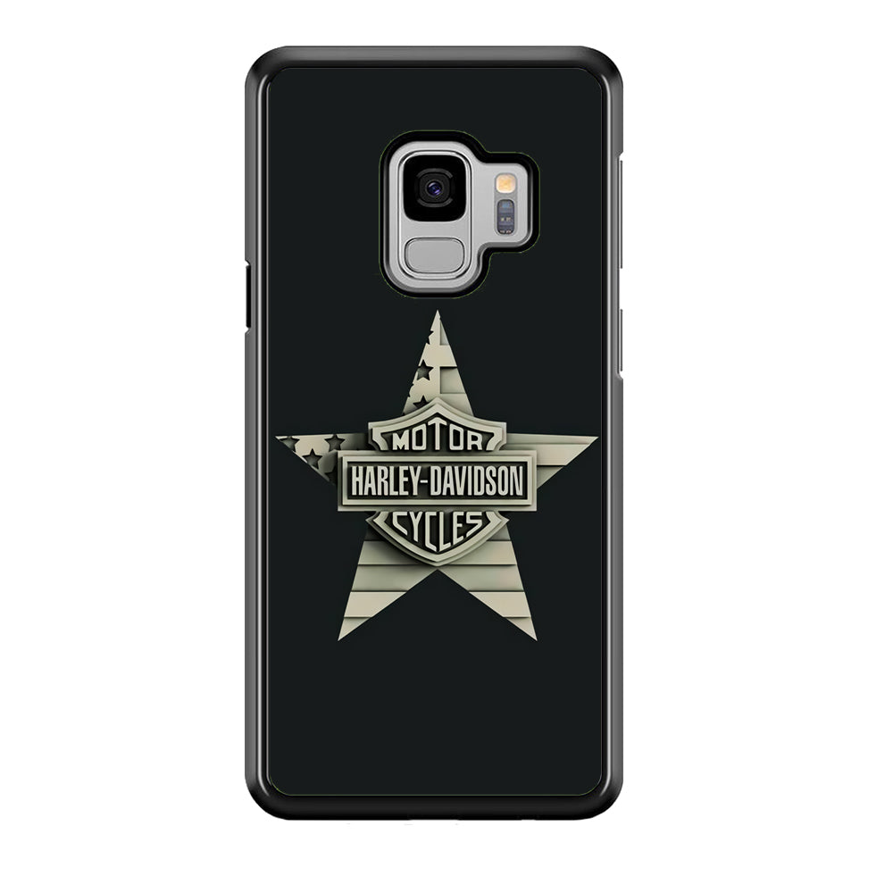 Harley Davidson Star Logo Samsung Galaxy S9 Case-Mobile Phone Case-Rubber Black (2D Case)-Altracase