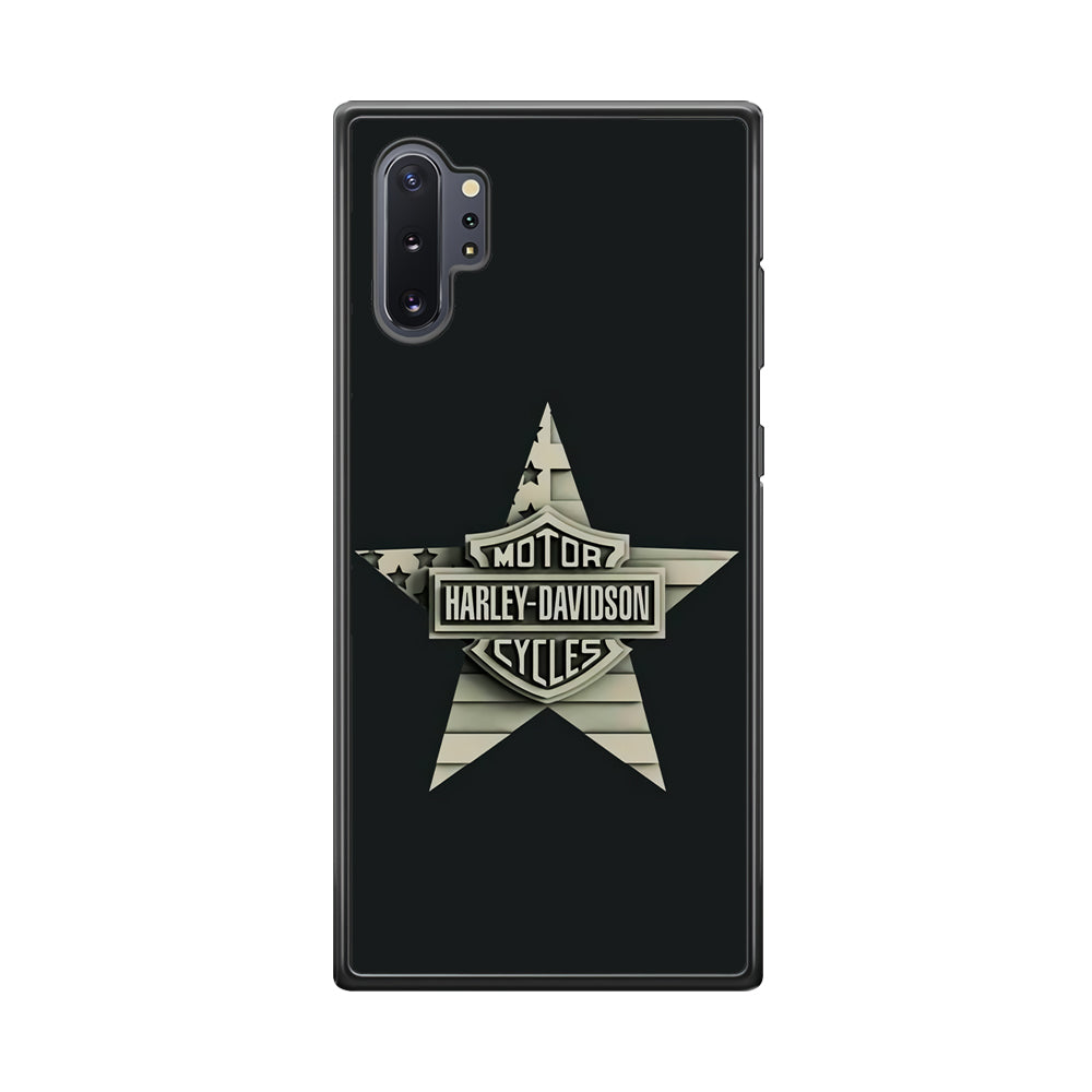 Harley Davidson Star Logo Samsung Galaxy Note 10 Plus Case-Mobile Phone Case-Rubber Black (2D Case)-Altracase