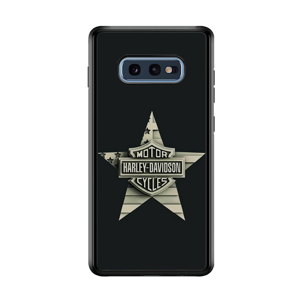 Harley Davidson Star Logo Samsung Galaxy S10E Case-Mobile Phone Case-Rubber Black (2D Case)-Altracase