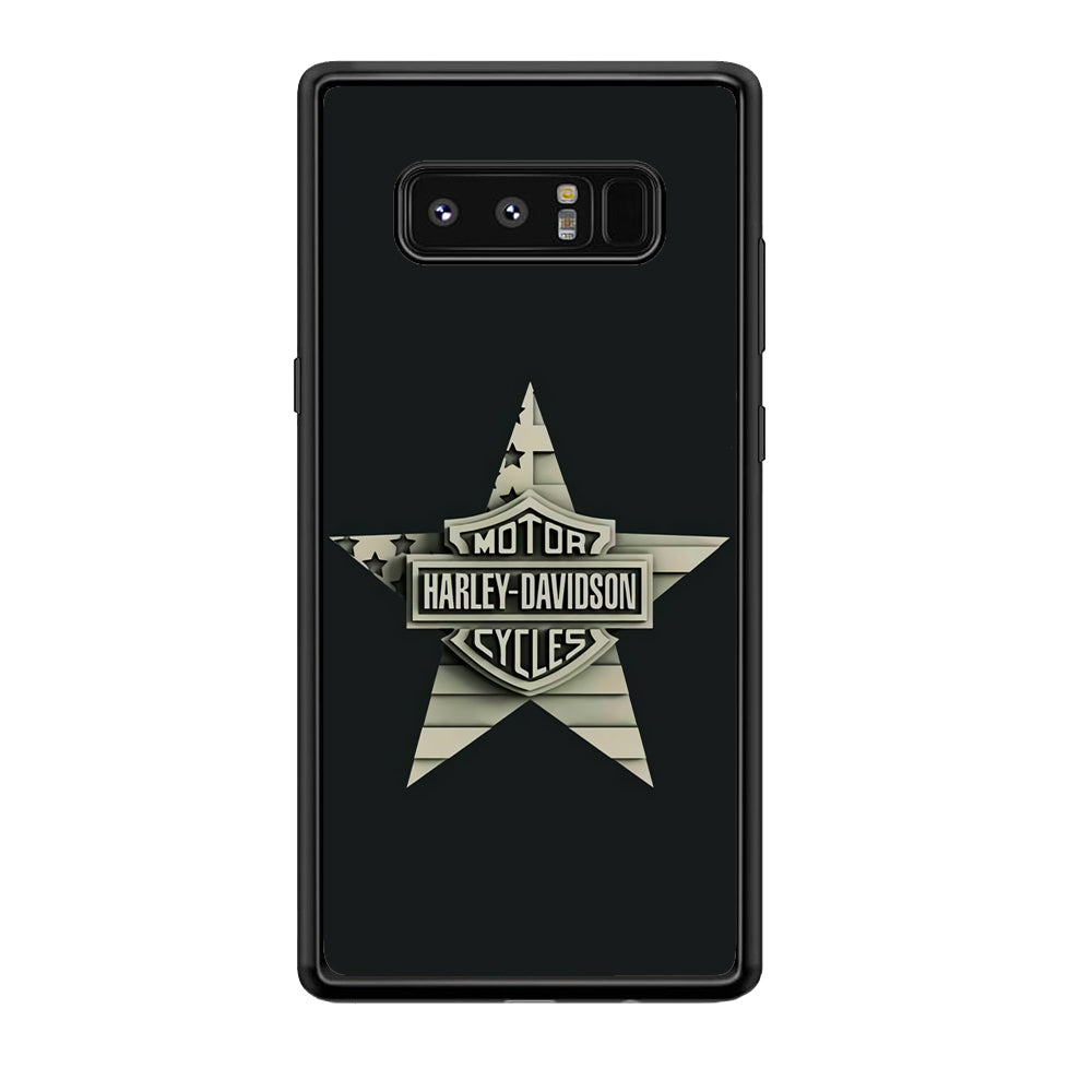 Harley Davidson Star Logo Samsung Galaxy Note 8 Case-Mobile Phone Case-Rubber Black (2D Case)-Altracase
