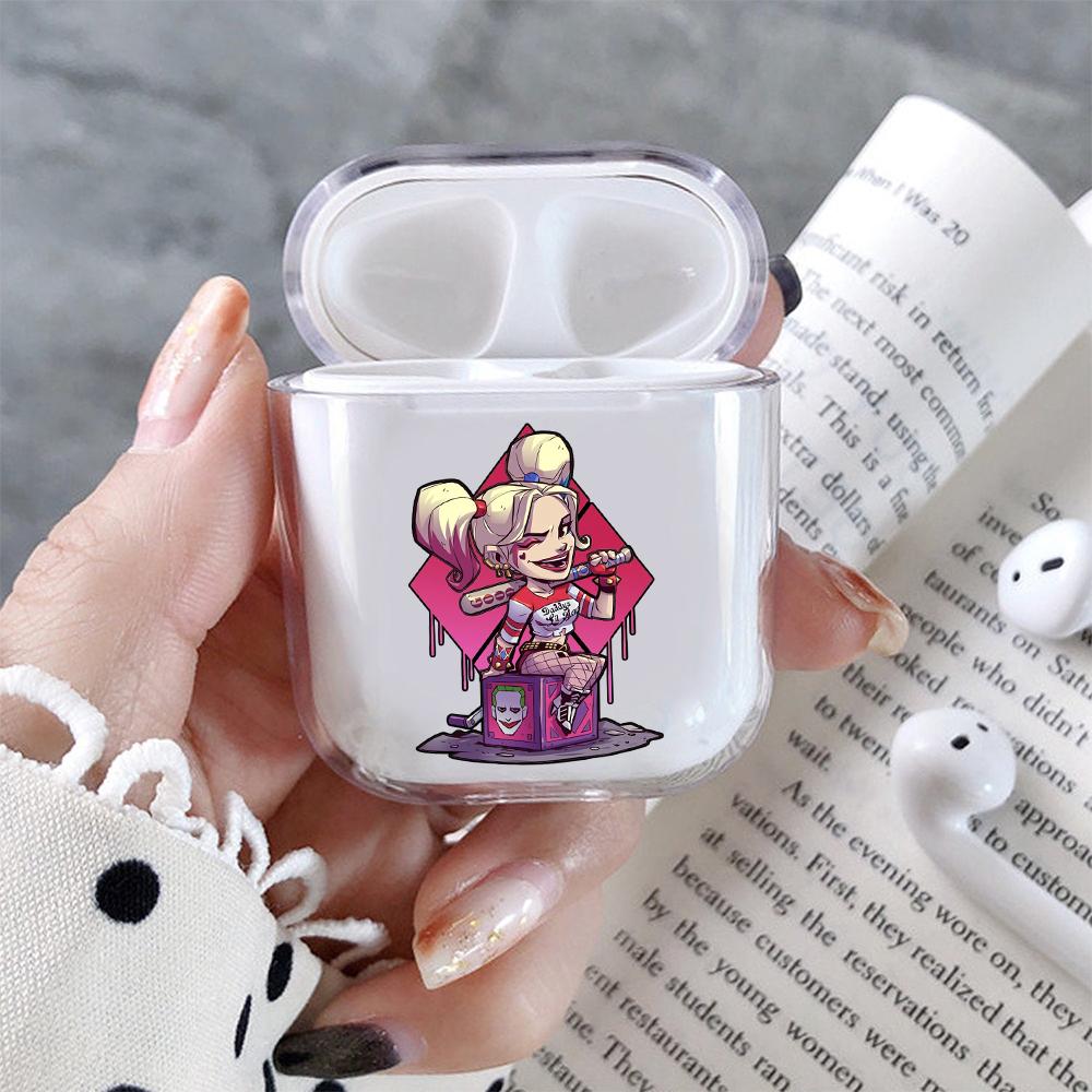 Harly Queen Mini Cartoon Hard Plastic Protective Clear Case Cover For Apple Airpods-AirPod Case-Altracase