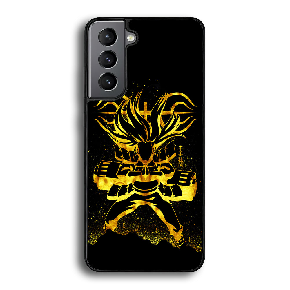 Hashirama Senju Gold Samsung Galaxy S21 Plus Case-Phone Case-Rubber Black (2D Case)-Altracase