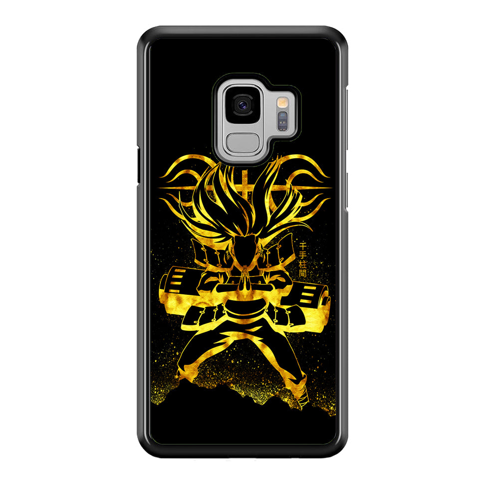 Hashirama Senju Gold Samsung Galaxy S9 Case-Phone Case-Rubber Black (2D Case)-Altracase