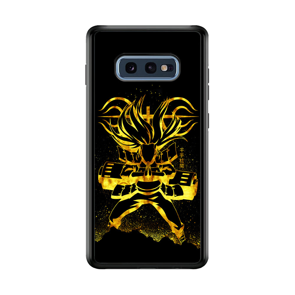 Hashirama Senju Gold Samsung Galaxy S10E Case-Phone Case-Rubber Black (2D Case)-Altracase