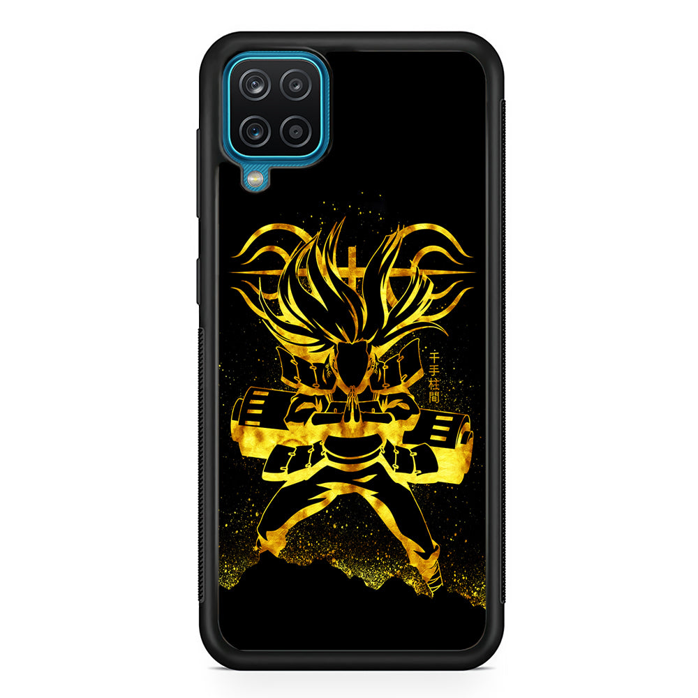 Hashirama Senju Gold Samsung Galaxy A12 Case-Phone Case-Rubber Black (2D Case)-Altracase