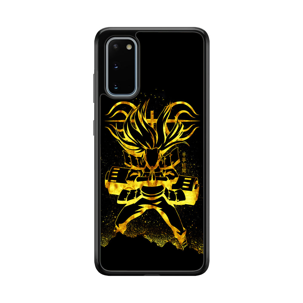 Hashirama Senju Gold Samsung Galaxy S20 Case-Phone Case-Rubber Black (2D Case)-Altracase