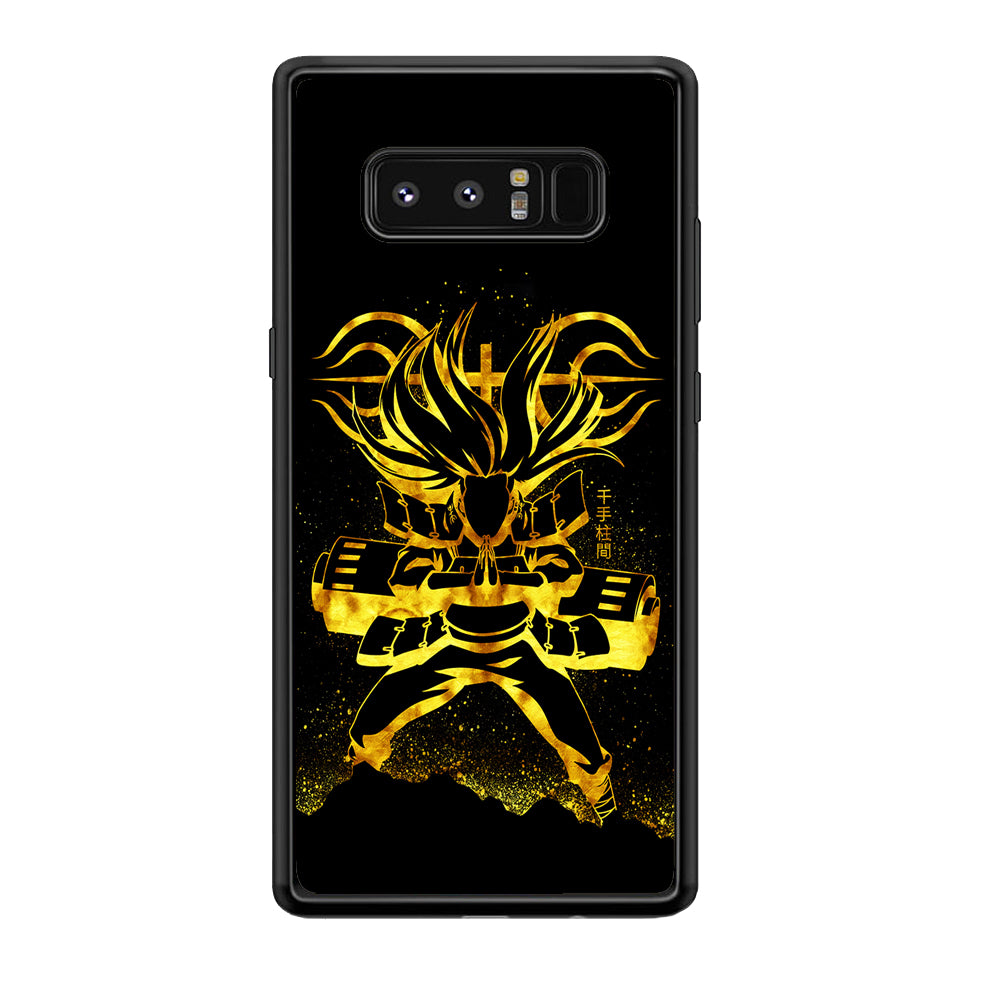 Hashirama Senju Gold Samsung Galaxy Note 8 Case-Phone Case-Rubber Black (2D Case)-Altracase