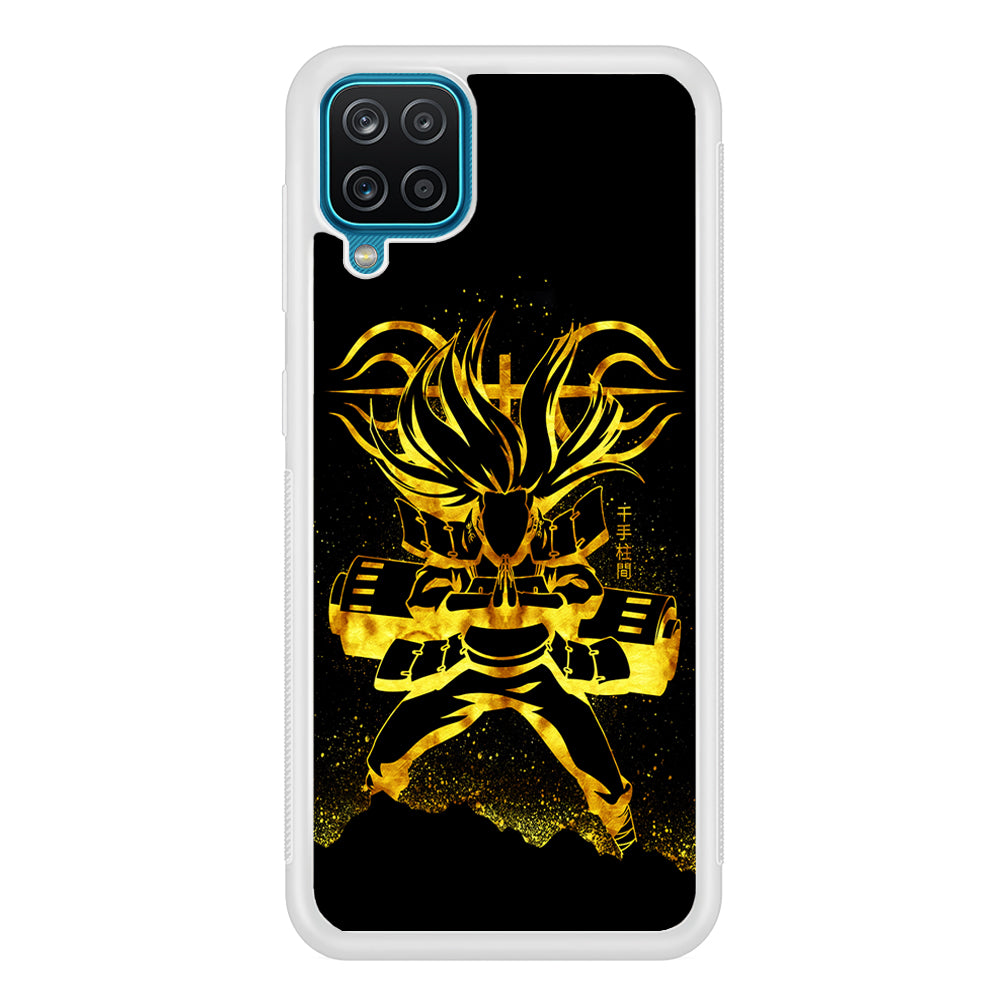 Hashirama Senju Gold Samsung Galaxy A12 Case-Phone Case-Rubber White (2D Case)-Altracase