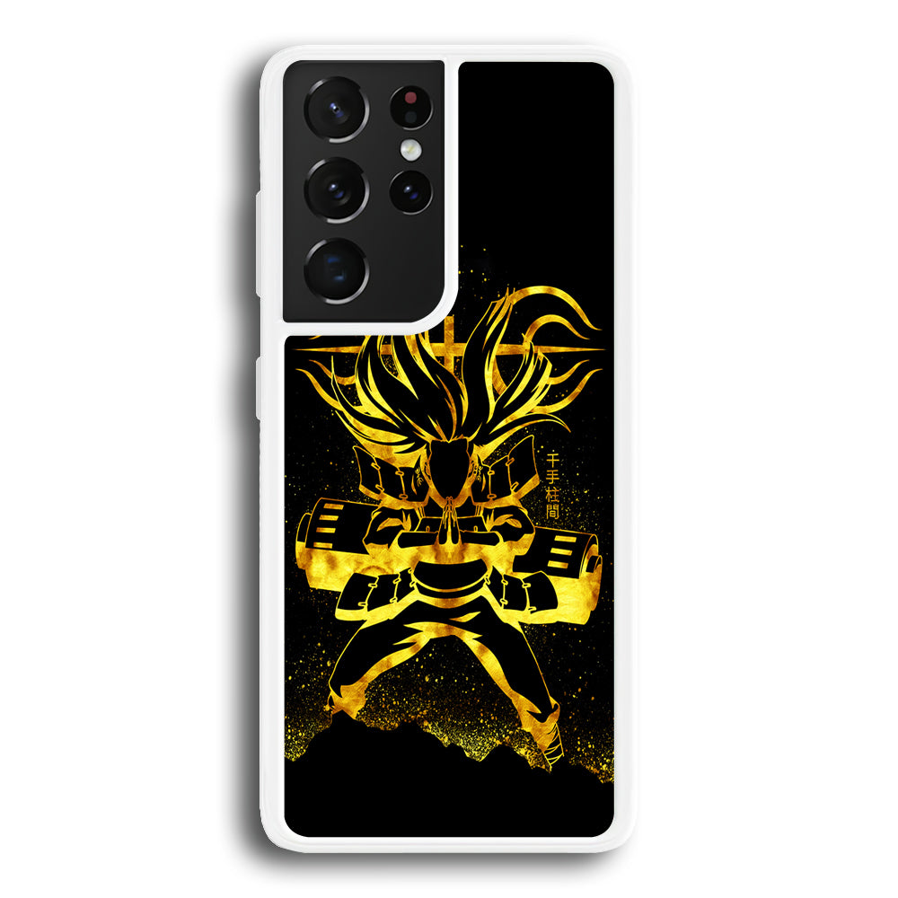Hashirama Senju Gold Samsung Galaxy S22 Ultra Case-Phone Case-Rubber White (2D Case)-Altracase