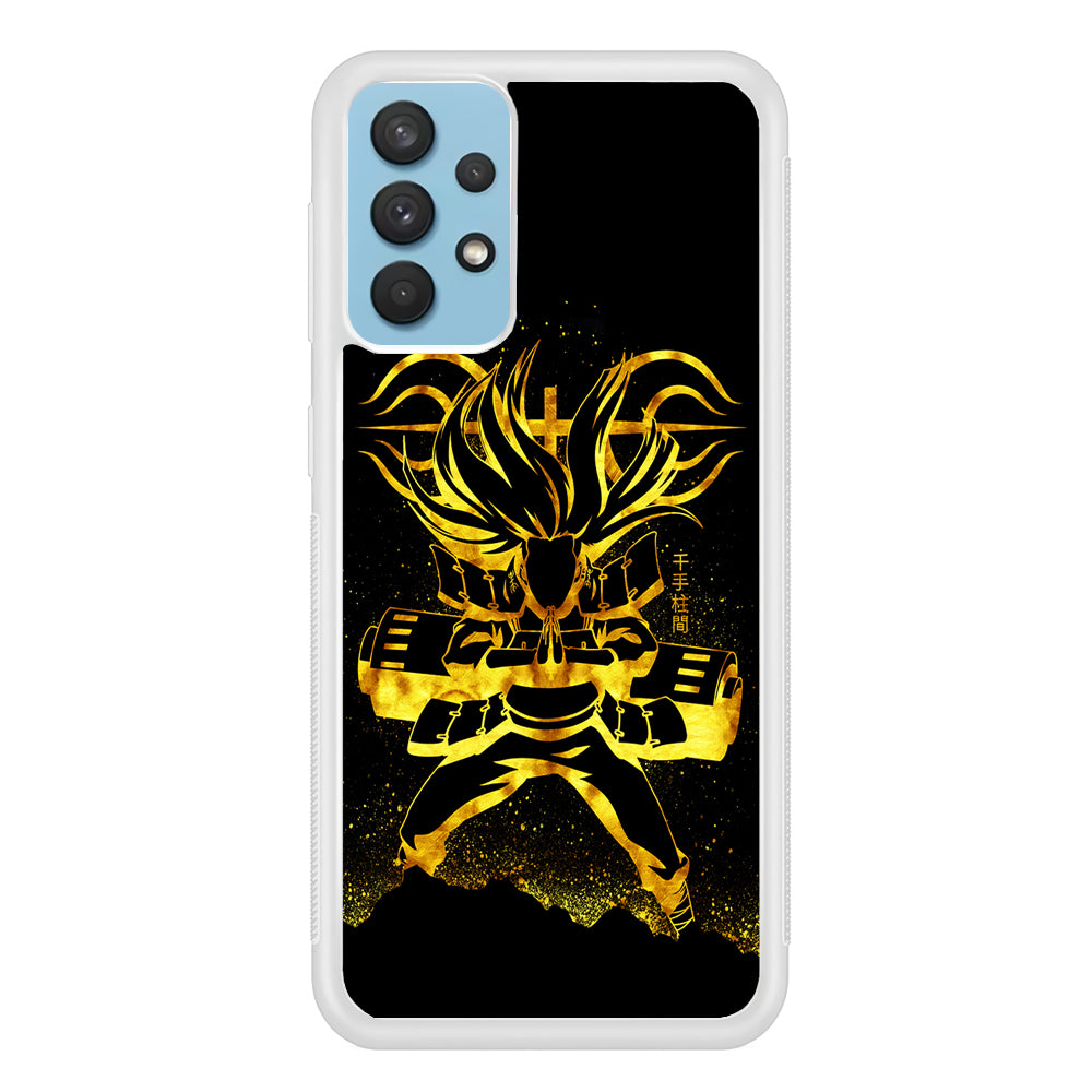 Hashirama Senju Gold Samsung Galaxy A32 Case-Phone Case-Rubber White (2D Case)-Altracase